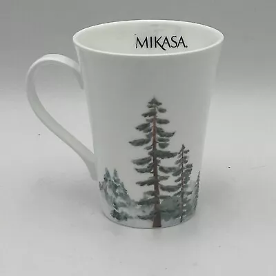 Mikasa WATERCOLOR FOREST Bone Coffee Tea Mug - NEW • $14.95