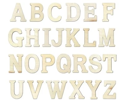 $23.99 • Buy 4 Inch 94 Pieces Wooden Letters Unfinished Wood Alphabet Letters For Crafts NEW