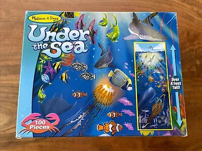Melissa & Doug - 100 Piece Floor Puzzle - UNDER THE SEA - 4ft Tall! Complete! • $9.97