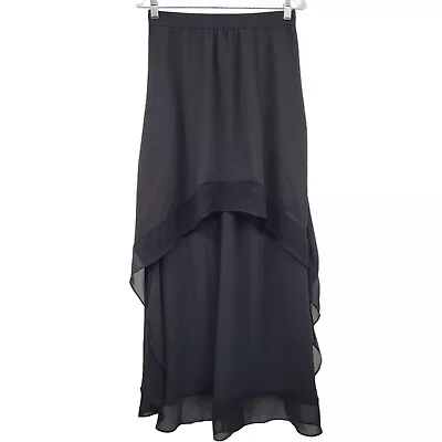 BCBGMaxazria | Women's Denissa Asymmetrical High-Low Skirt Black | Small • $35