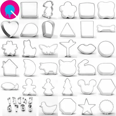 £2.99 • Buy Cookie Cutters 34 Designs Shapes Biscuits Baking Tools