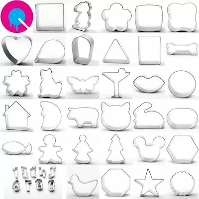 Cookie Cutters 34 Designs Shapes Biscuits Baking Tools • £2.99