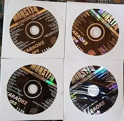 4 Cdg Karaoke Discs R&b Urban Rap Monster Hits Doo Wop Detroit Soul Hip Hop Cds • $22.70