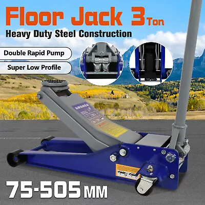 3 Ton/ 6600lbs Hydraulic Floor Jack Car Trolley Lift Low Profile Quick Dual Pump • $211.90