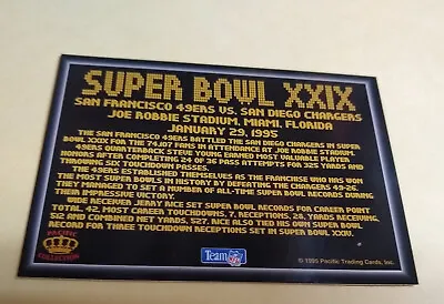 1995 Pacific Prisms Super Bowl Logos Super Bowl 29 San Francisci 49ers Chargers • $2