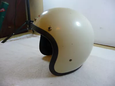 Vintage 1971 Bell Super Magnum Helmet White. 7 1/2 Small/Medium • $49.95