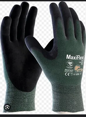 ATG MaxiFlex Work Glove Cut Level 3 Cut Resistant Nitrile Foam Coating Size 10 • £7.99