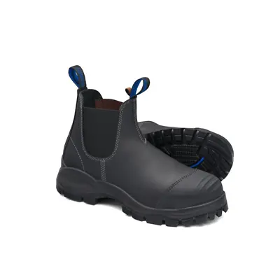  990-090 Steel Toe Slip-On Elastic Side Boots W/ Kick Guard Black AU Size 9 U • $185.28