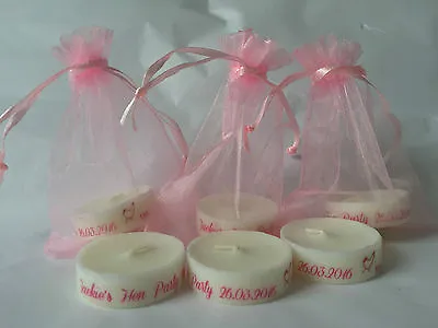 £2.99 • Buy Personalised Candle Tealight Hen Party Favours Available In 18 Colours