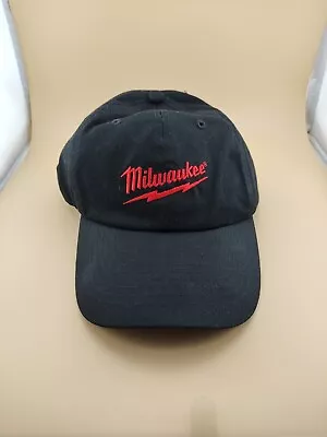 Milwaukee Power Tools Embroidered Logo! Black/Res! Adjustable Clamp One Size • $12.85