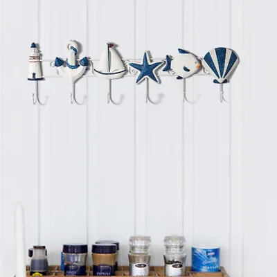 Nautical Seashell Coat Hook Hanger Cast Wall Hook Beach Sea Themed Hook B • £14.98