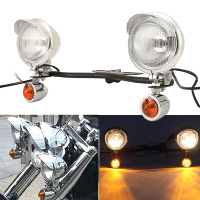 $69.99 • Buy Front Passing Turn Signals Light Bar For Yamaha Road Star XV1700A XVZ1300A