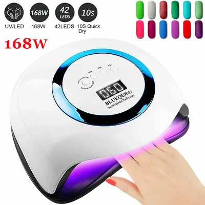 2024 Professional 220W LED UV Nail Dryer Gel Polish Lamp Salon Manicure Fast Dry • $25.99