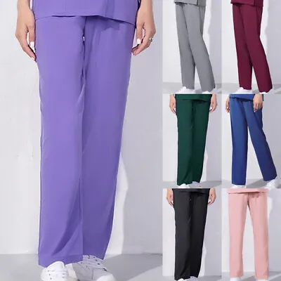 £8.39 • Buy Women Nursing Doctor Pants Hospital Scrubs Medical Uniforms Trousers Work Pants