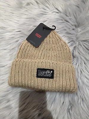 Levi's Beige Warm Winter Hat Unisex Brand New • £15.90