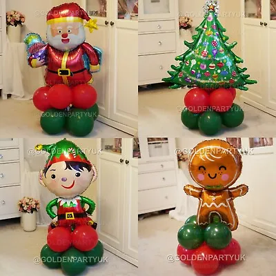 £5.99 • Buy Christmas Balloons Display Stand Balloon Foil Party Kids Merry Xmas Tree Decor