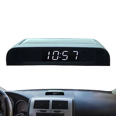 Solar Clock For Car Luminous Car Digital Clocks Vehicle Adhesive Clock Watch • $37.85