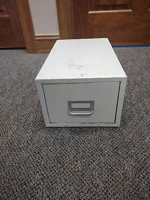 Vintage Index Card File Cabinet Single Drawer Industrial Equipment • $19.99