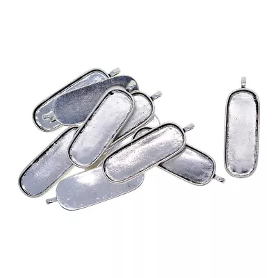 £6.73 • Buy 10Pcs Oval Shape Pendant Tray Cabochon Base Settings Blank Bezel Frame Cameo