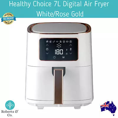 Healthy Choice 7L Digital Air Fryer White / Rose Gold 7 Litre Air Fryer • $139.94