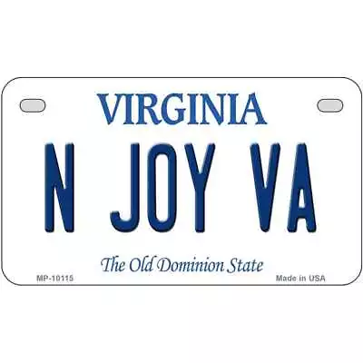 $10.25 • Buy N Joy VA Virginia Novelty Metal Motorcycle Plate MP-10115