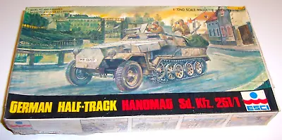 Vintage ESCI 1:72 German Half-Track Tank Hanomag Sd. Kfz. 251/1 Model Kit Sealed • $15