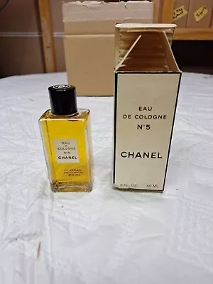 Vintage Chanel No 5 Perfume Eau De Cologne New York 2oz Splash Bottle • $50