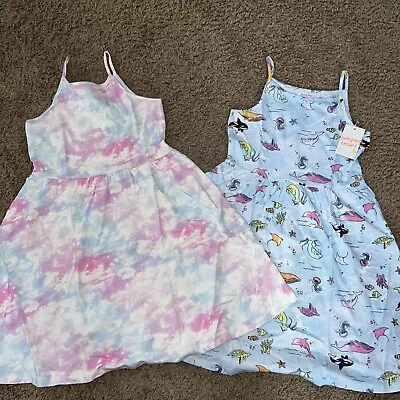 NEW NWT Jumping Beans Girls Size 8 2 Pack Dresses Tie Dye Sea Life Cotton • $18.74