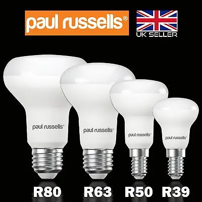 LED R39 R50 R63 R80 Reflector Bulb Warm Cool Day Light ES E27 SES E14 Spotlights • £46.99