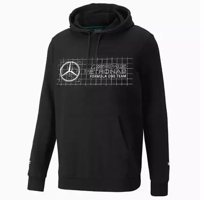 Puma Men's MAPF1 STAR MERCEDES F1 LOGO+ Hoodie Black 535118-01 G • $41.99