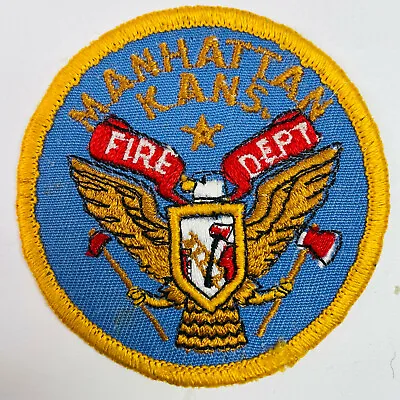 Manhattan Fire Department Riley County Kansas Patch C6 • $18.99