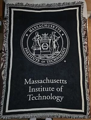 Woven Throw Blanket Afghan Tapestry MIT MASSACHUSETTS INSTITUTE OF TECHNOLOGY • $29.99