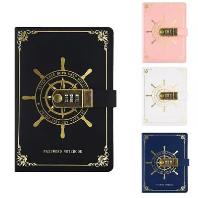 Thicken Diary With Lock PU Leather Password Notebook Locked Journal Girls • $21.49