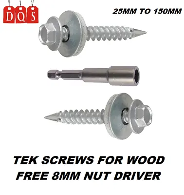 Timber Tek Screws - Metal To Timber / Roofing Sheet Screws • £19.99