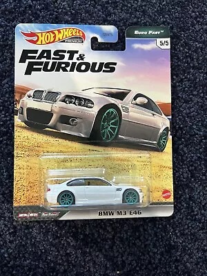 Hot Wheels Premium 2020 Fast & Furious (5/5 Euro Fast) BMW M3 E46 (White) - New • $30.50