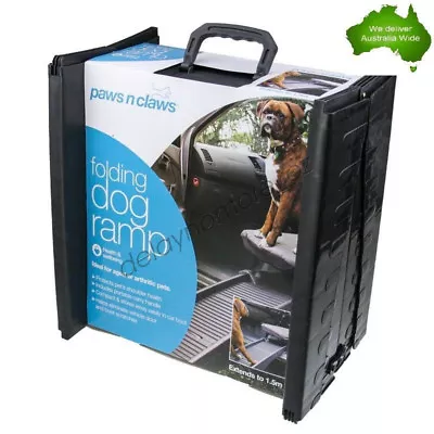 Dog Folding Car Ramp Plastic Lightweight Bi Fold Strong Pet Travel Transport Car • $64.95