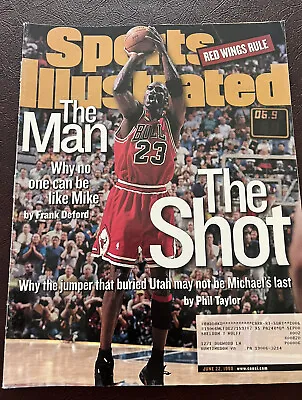 Michael Jordan Sports Illustrated THE SHOT - NBA Finals - June 22 1998 - VG+ • $9.99