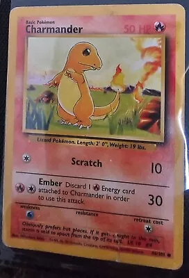 Charmander 46/102 Pokemon Card Base Set Unlimited Common 1995 • $5