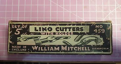 Vintage Lino Cutters Box 459 William Mitchell Collectible Prop Etc • £8