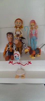 £12 • Buy Toy Story Bundle Talking Woody Jessy Dolls Forky With Bo Peep Bullseye Slinky 