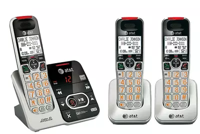AT&T 3 Handset DECT 6.0 Expandable Cordless Answering System With Caller ID & .. • $54.99