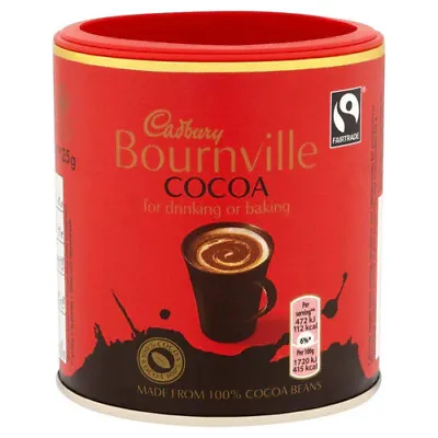 Cadbury Bournville Cocoa Powder 3 X 125g Dark Hot Chocolate Drink Baking • £9.99