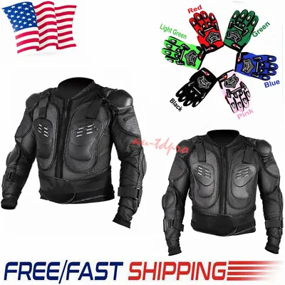 Youth Kid PeeWee Boy Motorcycle Protective Protection Gear Body Armour + Gloves • $58.68