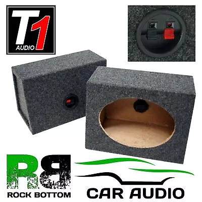 T1 Audio Pair Of 6x9 6 X 9 Car Speaker MDF Bass Box Enclosure (GREY Carpet) • £34.99