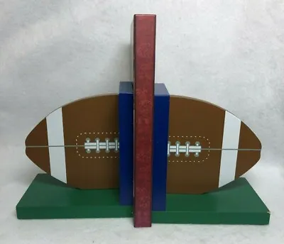 Football Bookends - Brown Football With Blue And Greeen Accepts • $5.99