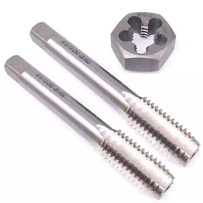 HSS 9/16-12 Taper & Plug Tap & 9/16-12 Hexagon Die Thread Right Hand Set • $19.28