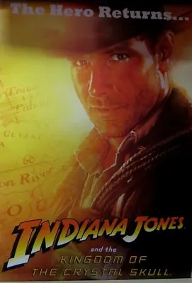 $22.99 • Buy Indiana Jones And The Kingdom Of The Crystal Skull- Poster-Laminated Availabl...