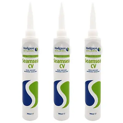 SEAMSEAL CV CARAVAN SEALANT WHITE NON DRYING BONDING SEALER 3x 380ml TUBES • £17.95