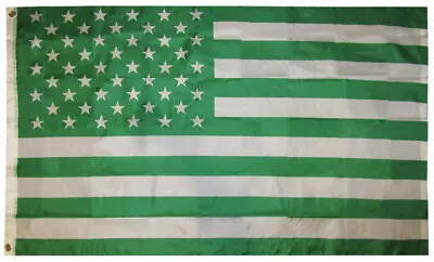 3x5 USA 50 Star Michigan State Green & White 3'x5' Premium Quality Flag • $8.88