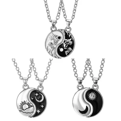 Yin Yang Pendant Necklace For Stitching Necklace For Sun Moon Matching N • £5.51